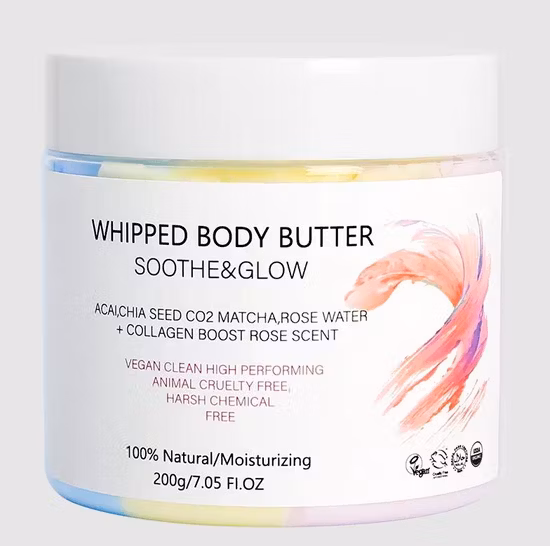 Manteiga Corporal de Produtos Quentes de Marca Própria para Mulheres Manteiga Corporal Orgânica Hidratante Vegana